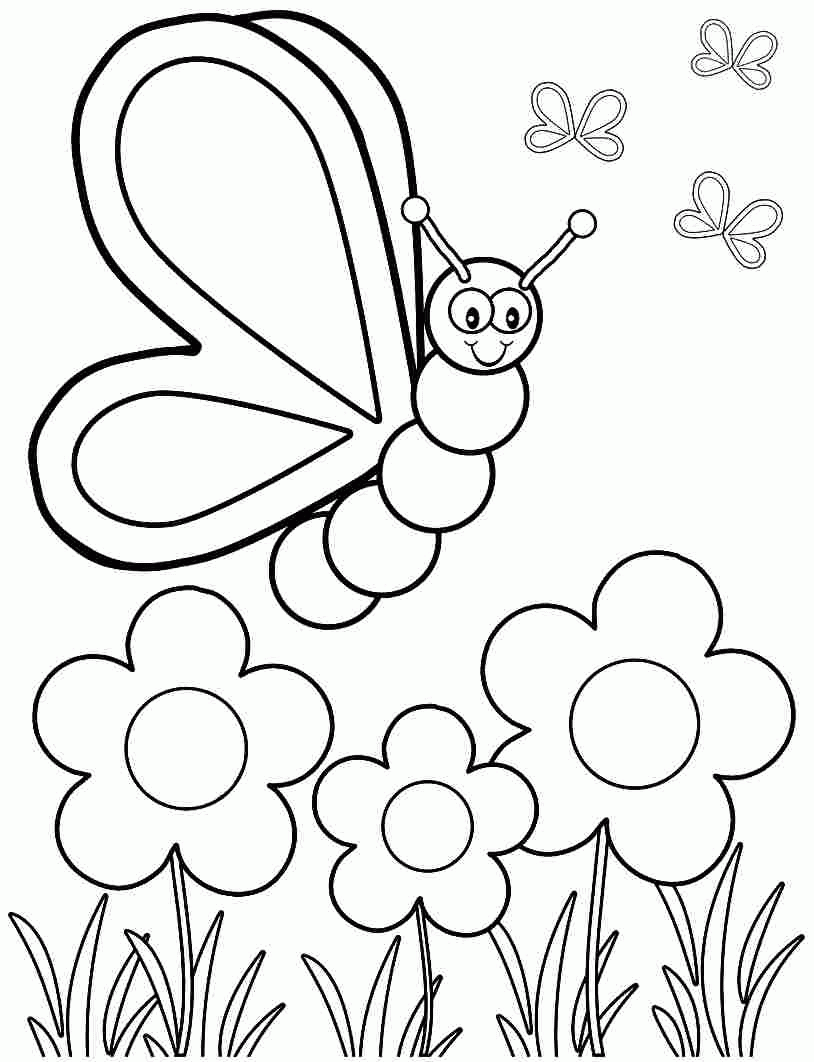 Butterfly Kindergarten Coloring Pages