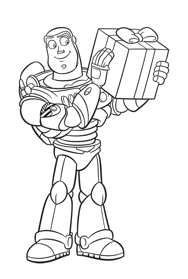 Buzz Light Year Toy Story Christmas Coloring Pages