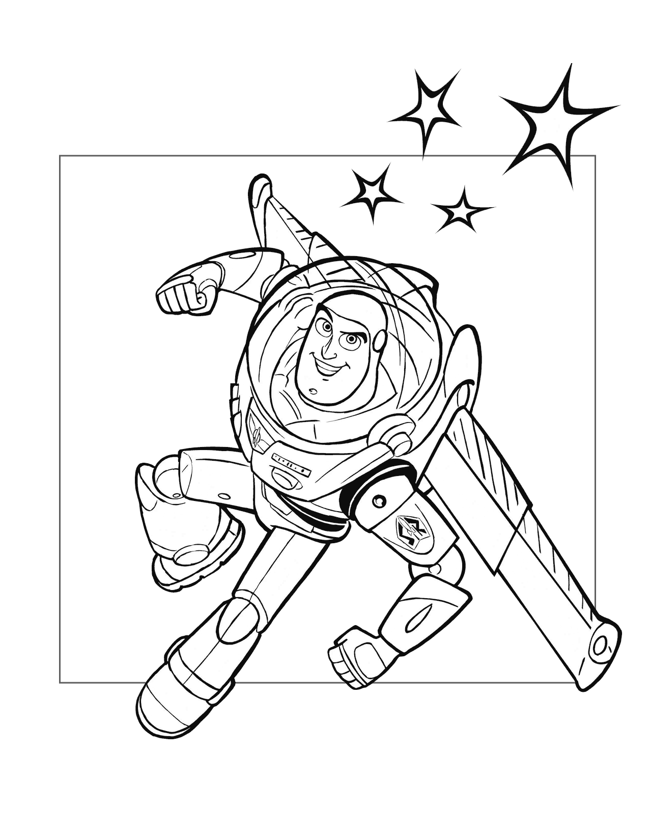 Buzz Lightyear Action Figure Coloring Page