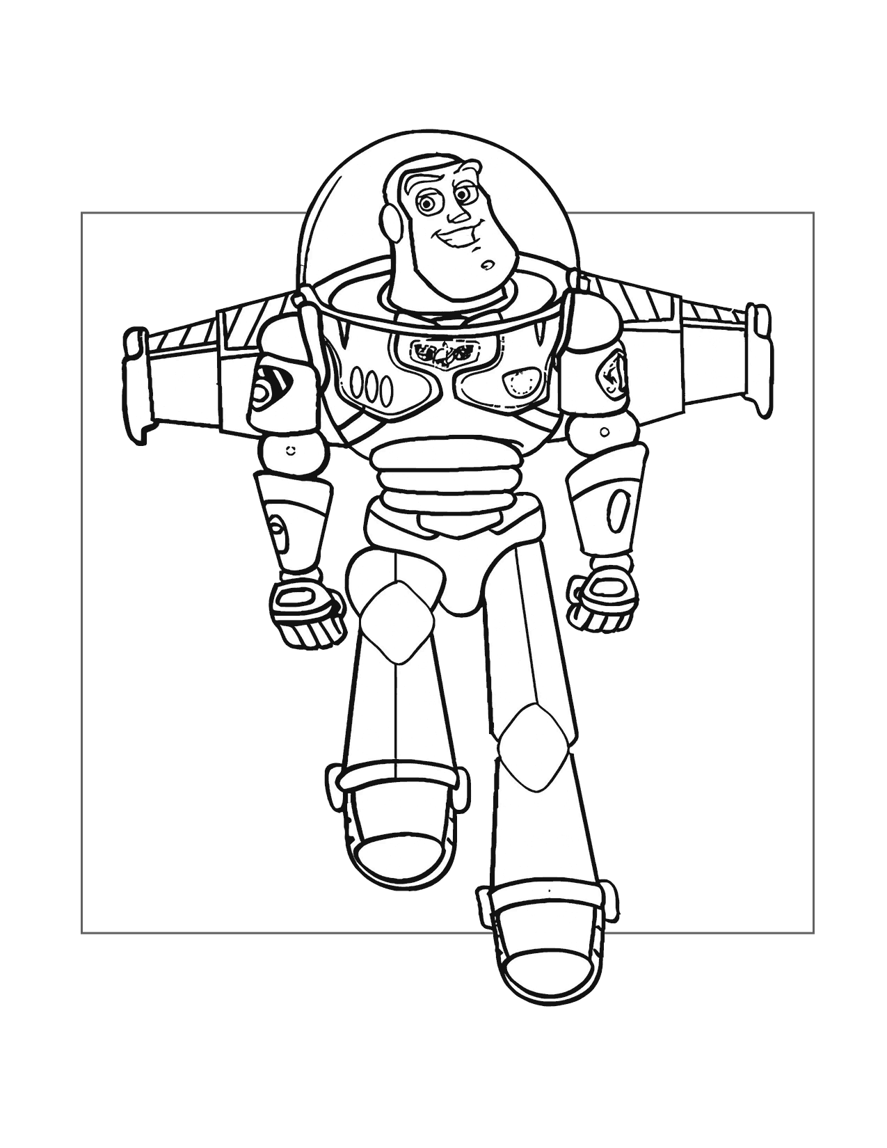 Buzz Lightyear Flies Coloring Page