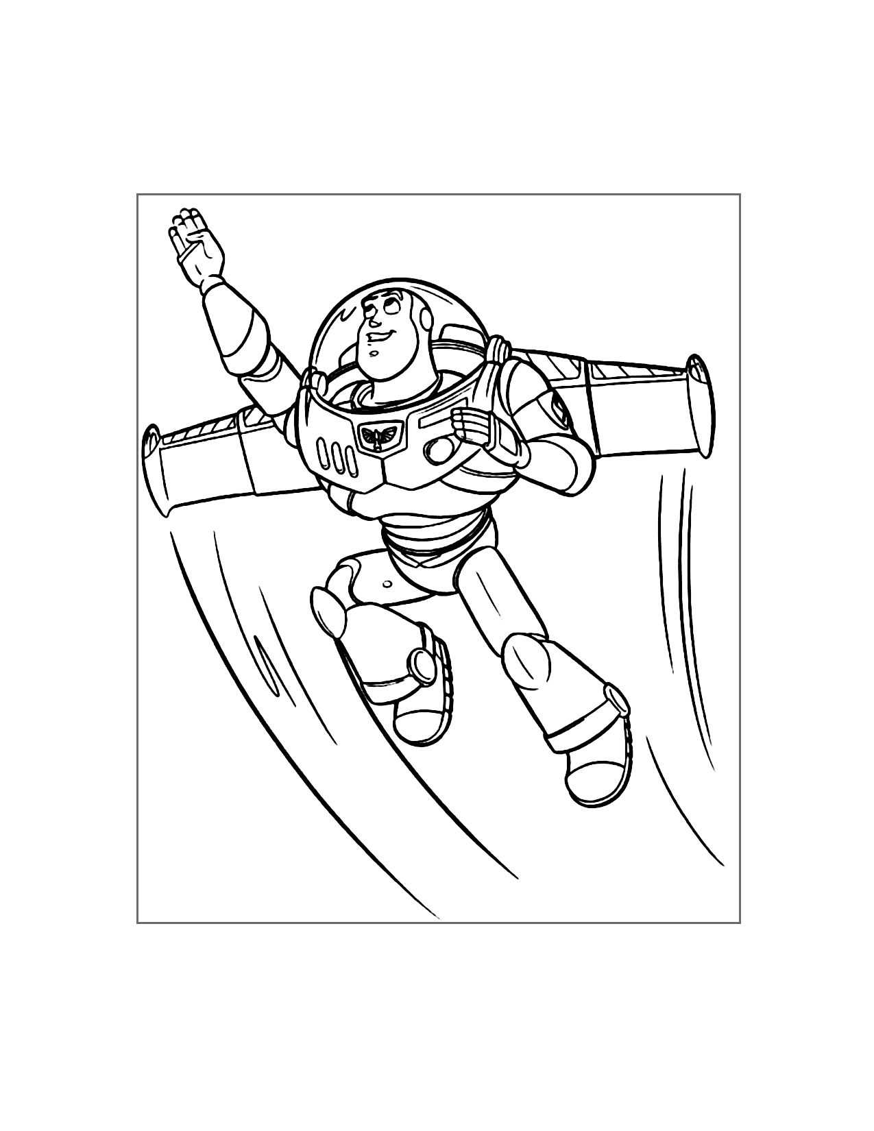 Buzz Lightyear Can Fly Coloring Page