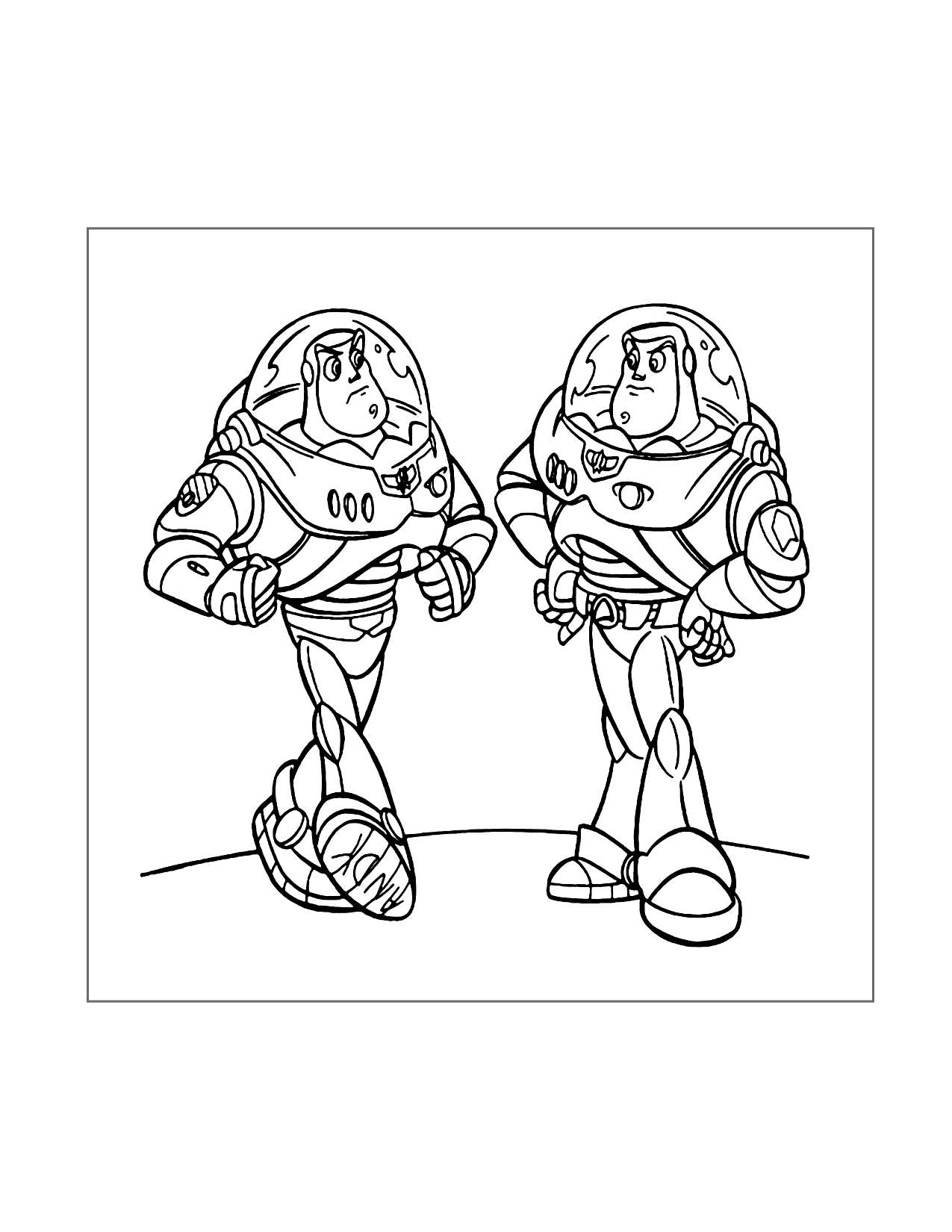 Buzz Meets Buzz Coloring Page