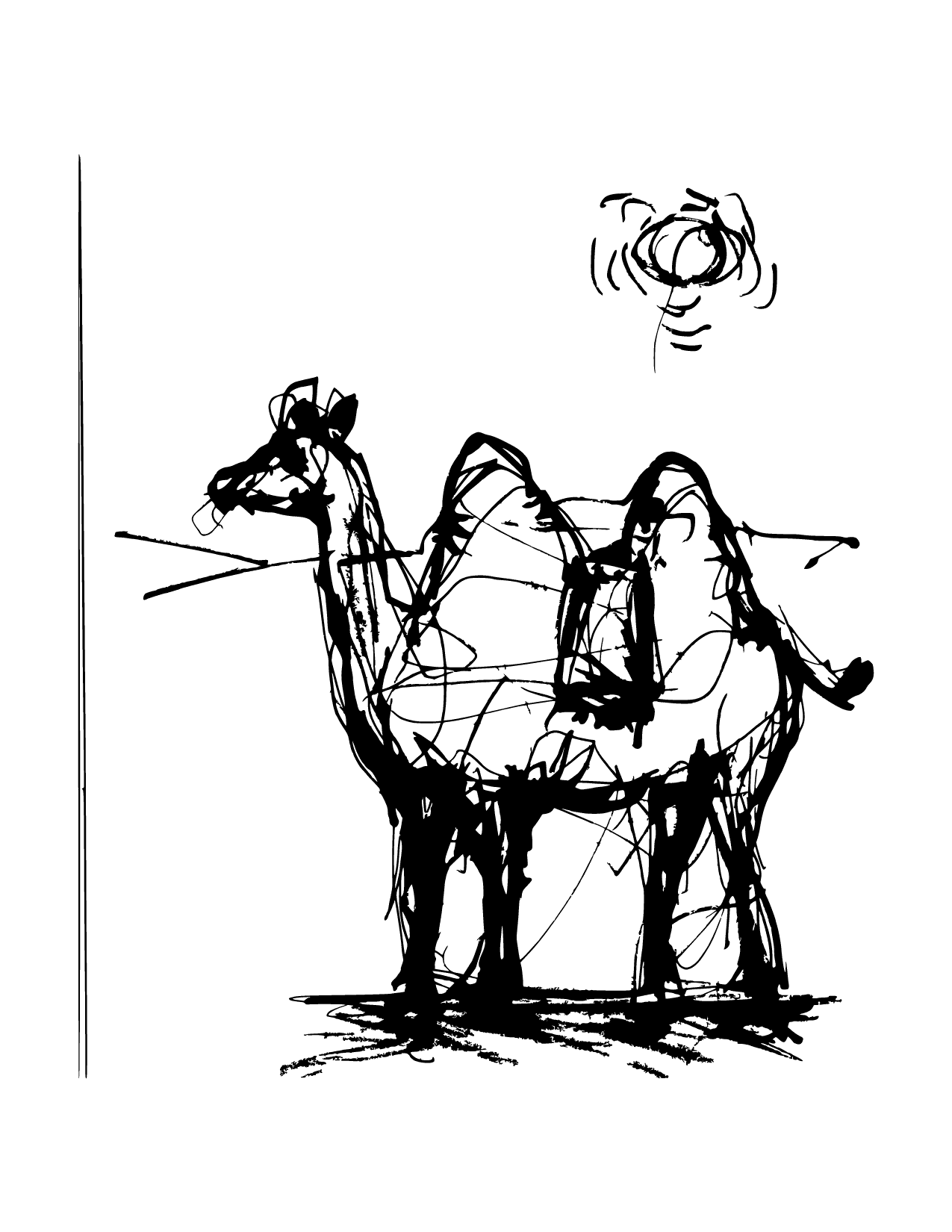 Camel Ink Drawing To Color