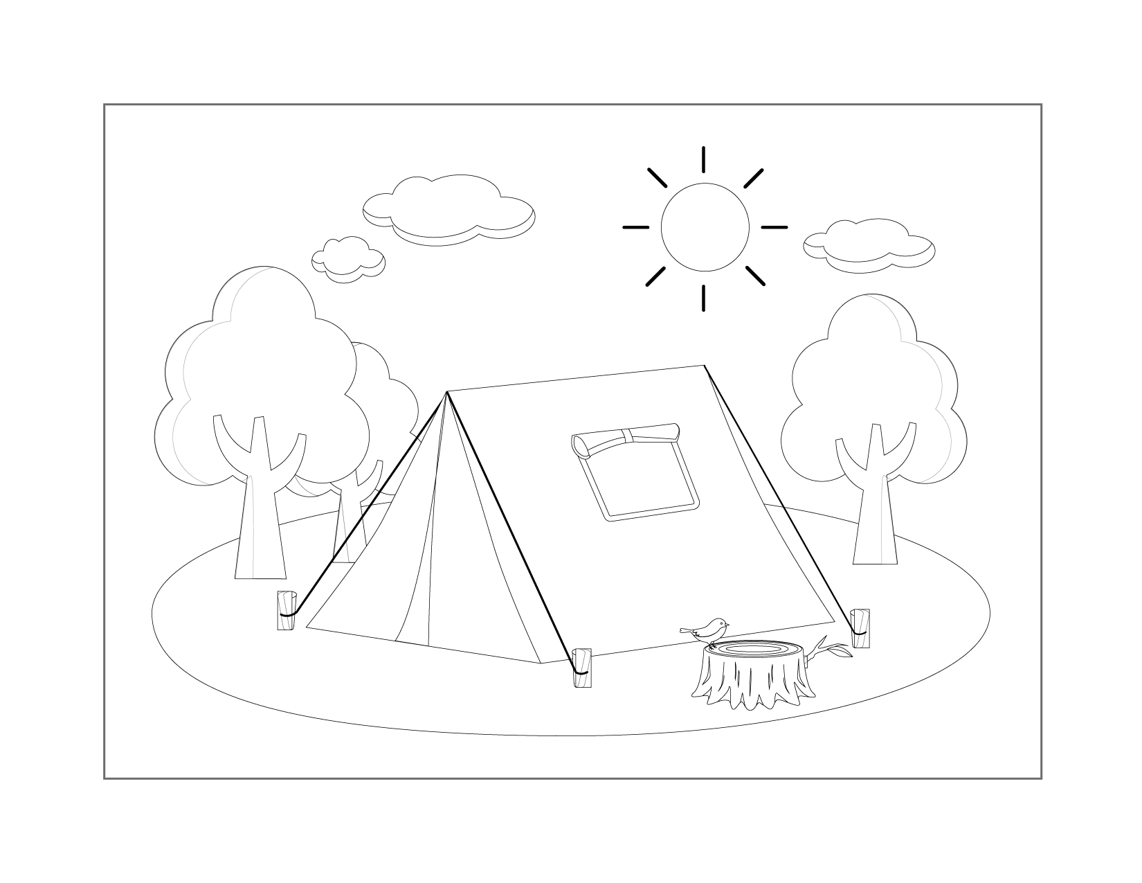 Campgrounds Coloring Pages
