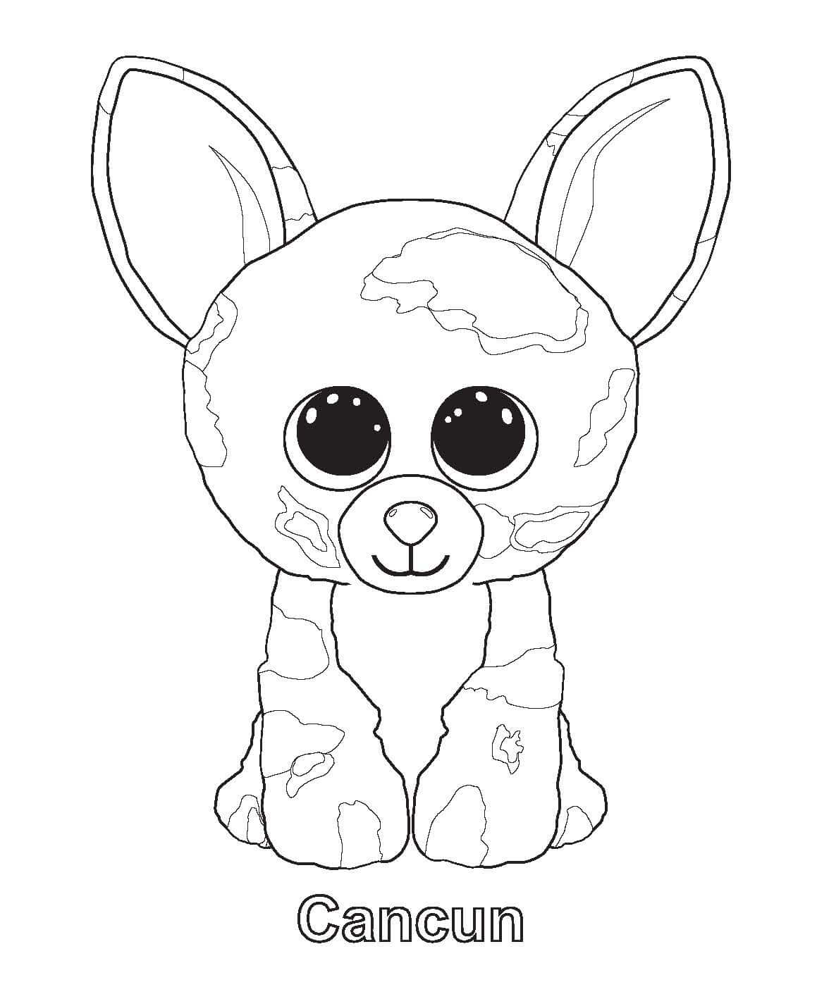 Cancun - Beanie Boo Coloring Pages