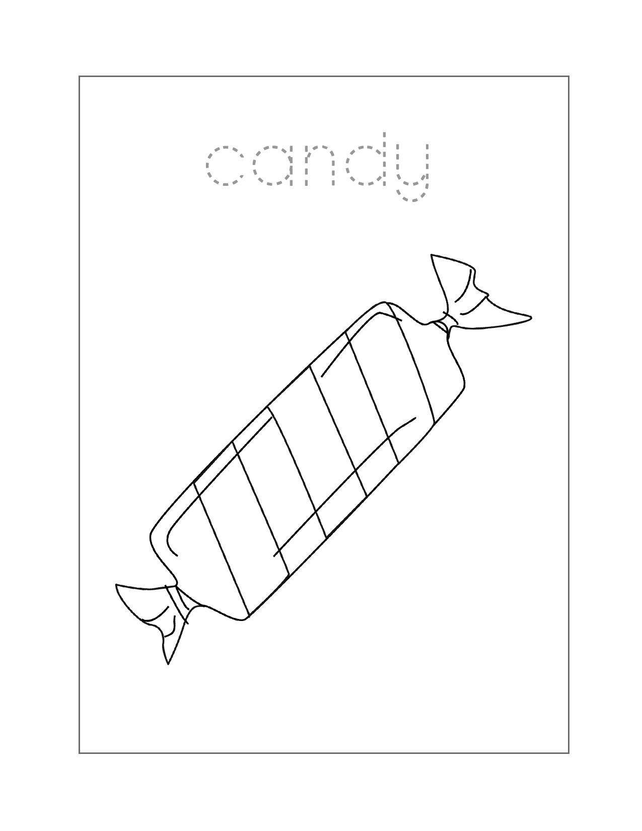 Candy Coloring Spelling Sheet