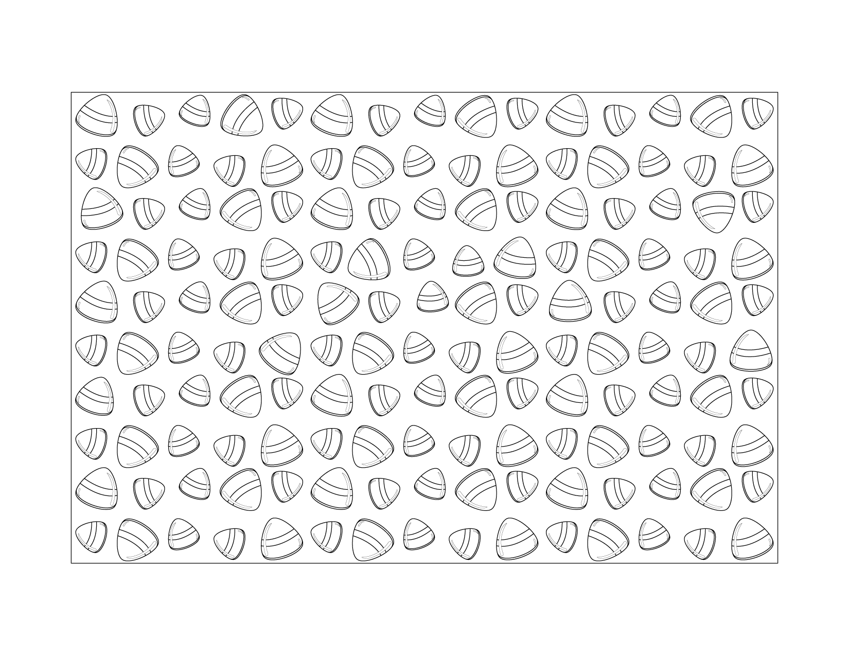 Candy Corn Pattern Coloring Page