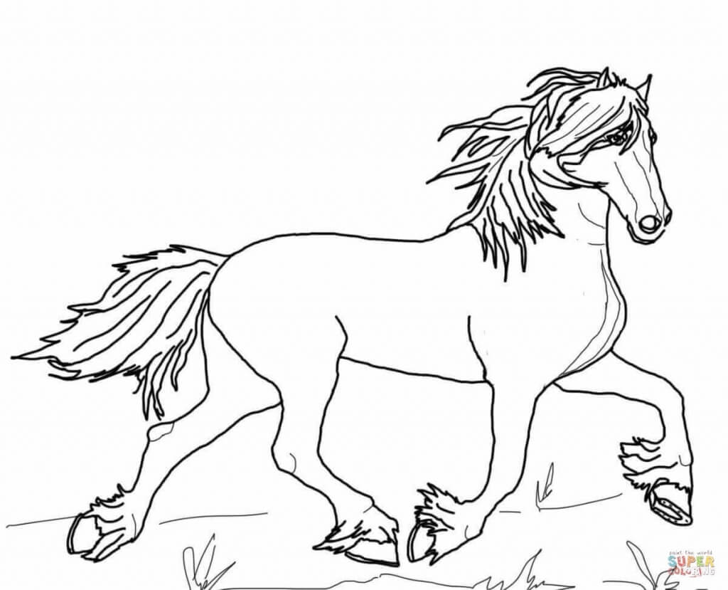Cantering Horse Coloring Pages