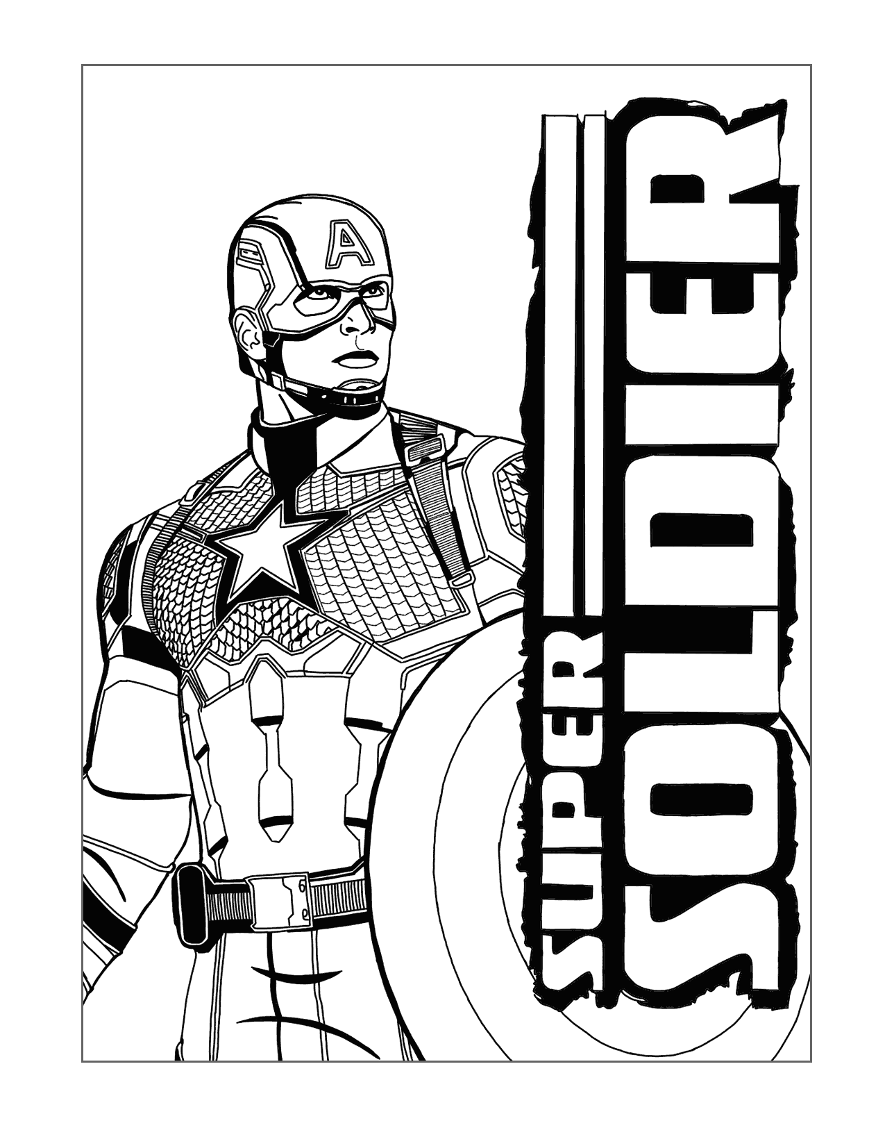 Captain America Super Soldier Coloring Page