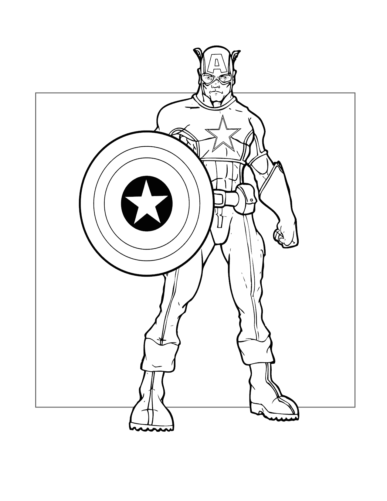 Captain America With Wings Comic Coloring Page