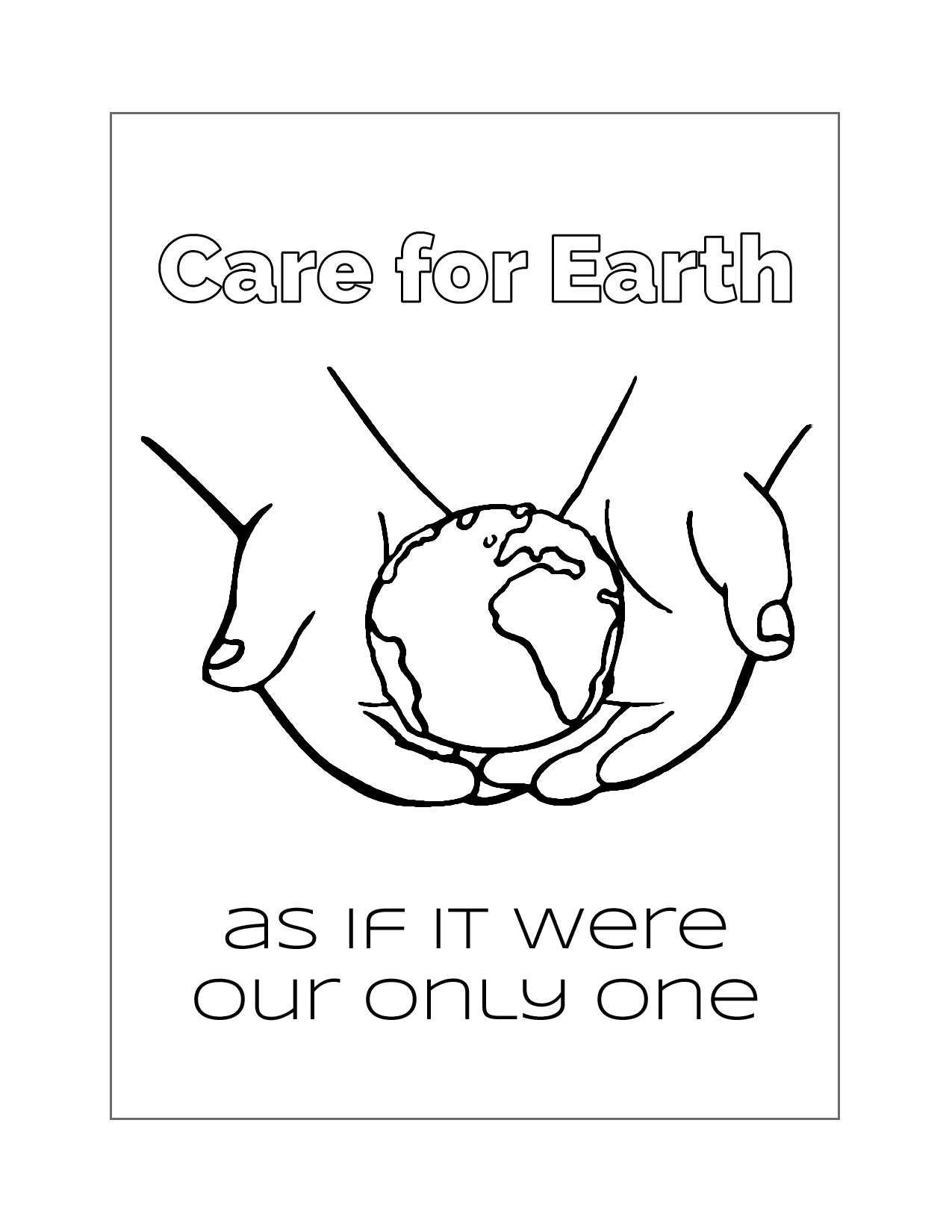 Care For Earth Coloring Page