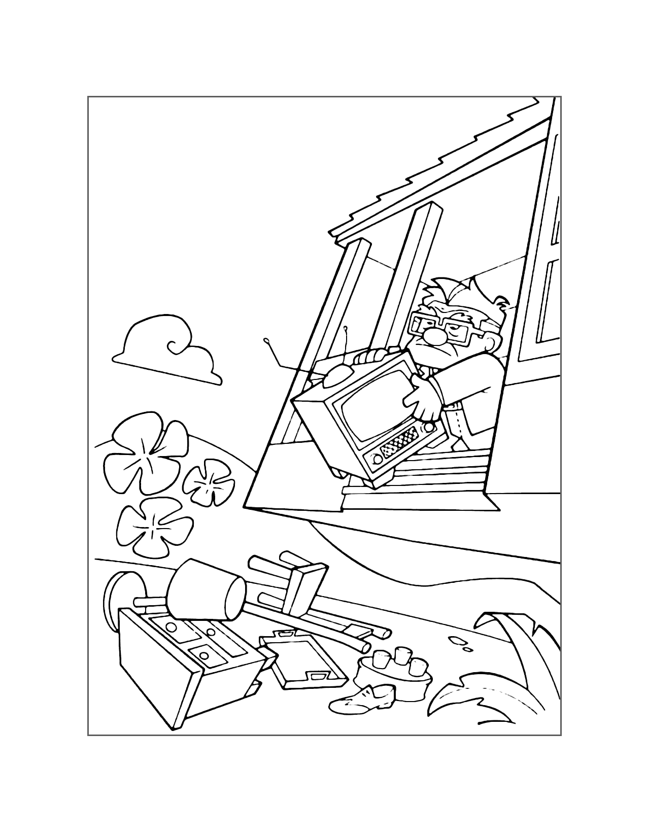 Carl Lightens The Load Up Coloring Page