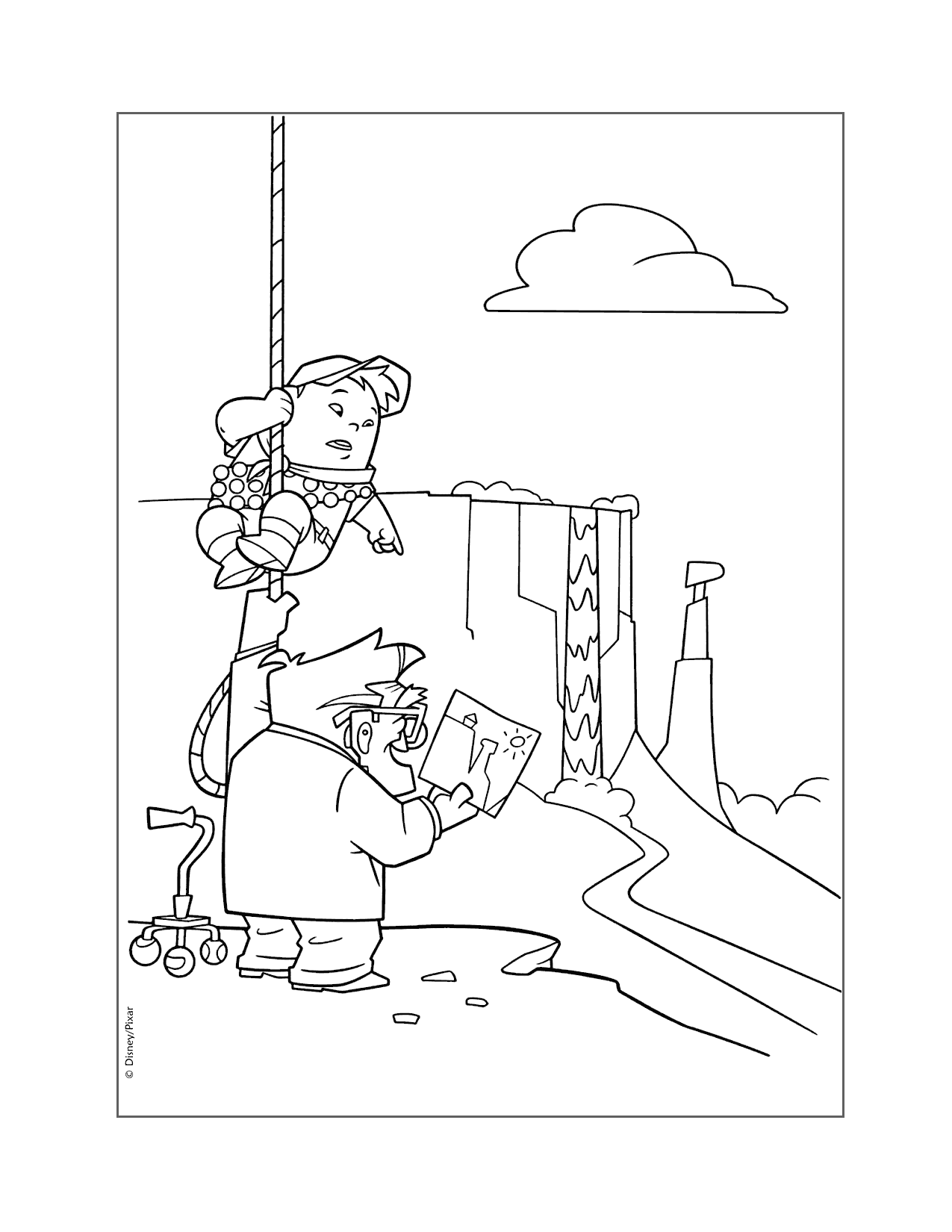 Carl And Russell Up Coloring Page