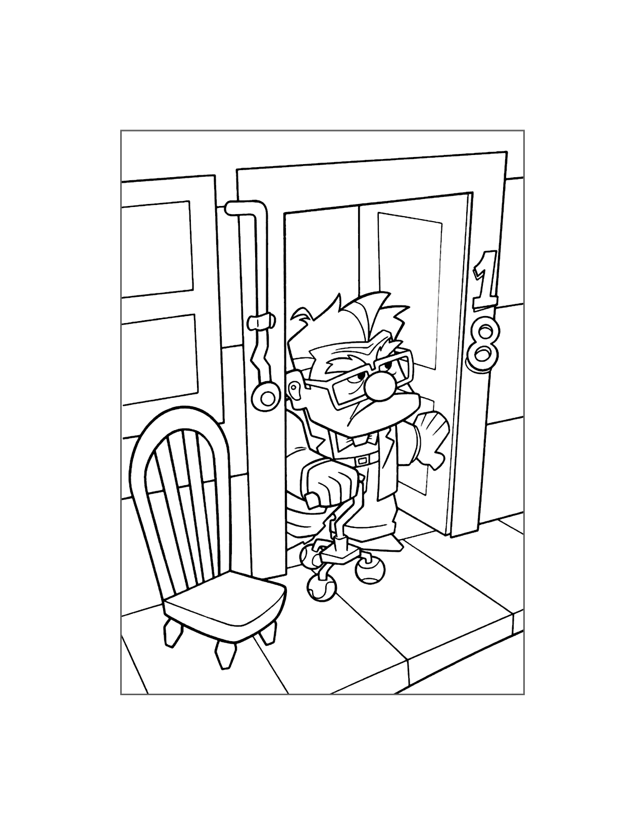 Carl At His Door Up Coloring Pages