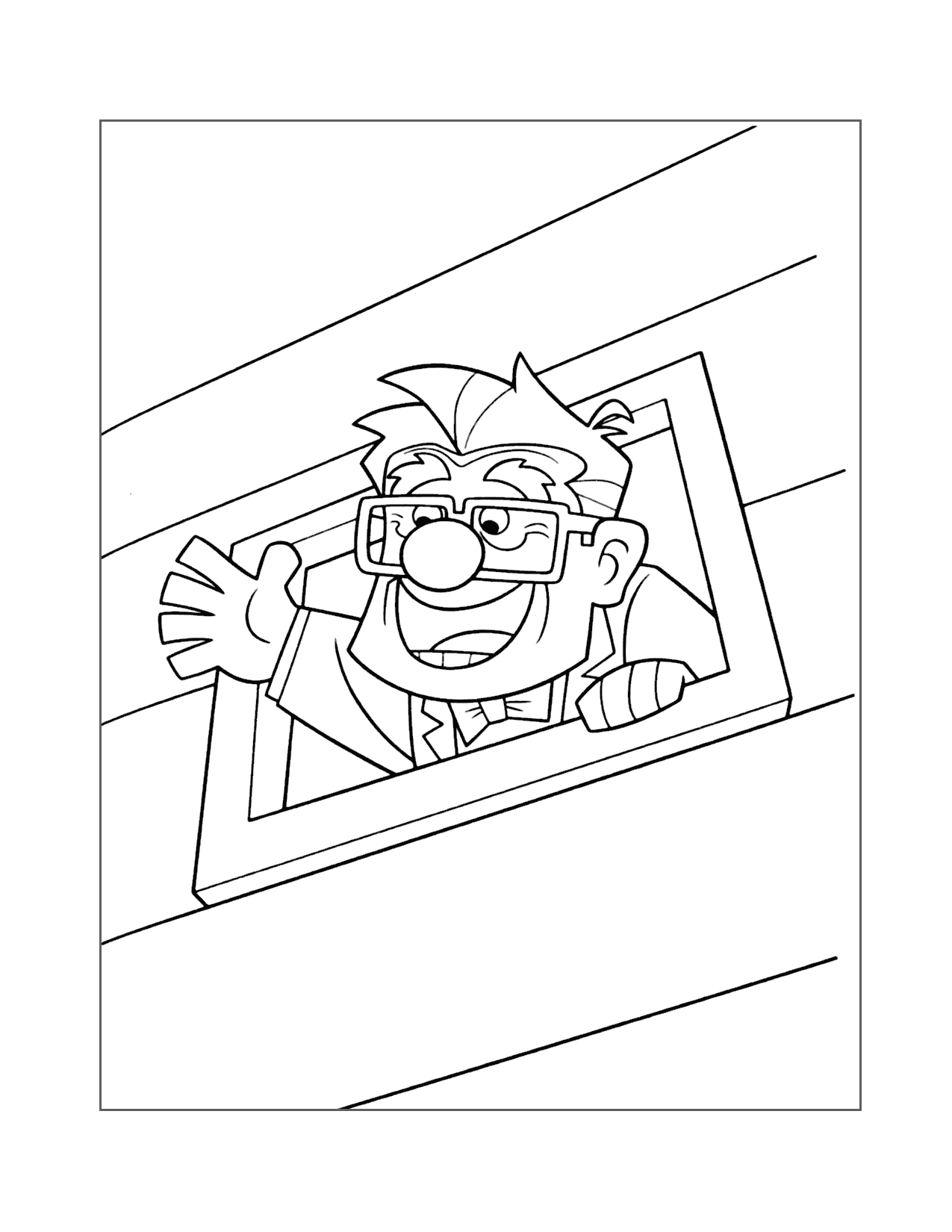 Carl Is Happy Up Coloring Page