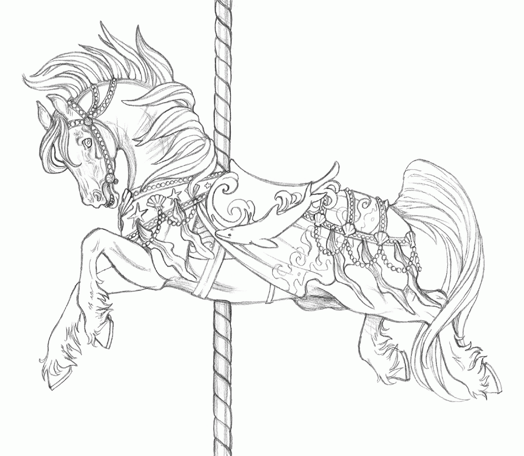 Carousel Horse Coloring Page