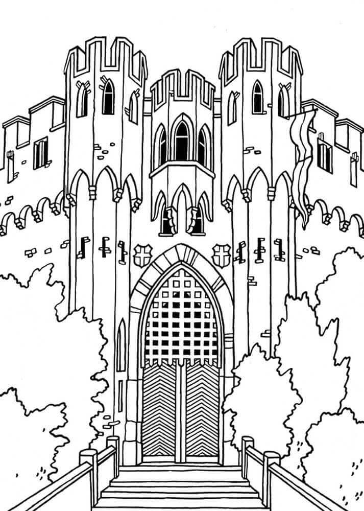 Castle Doors Coloring Page