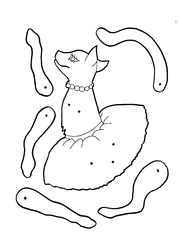 Cat Paper Doll Template