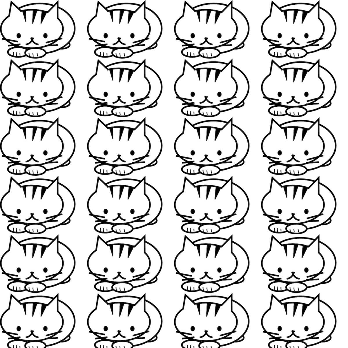 Cats Pattern Art Sheet