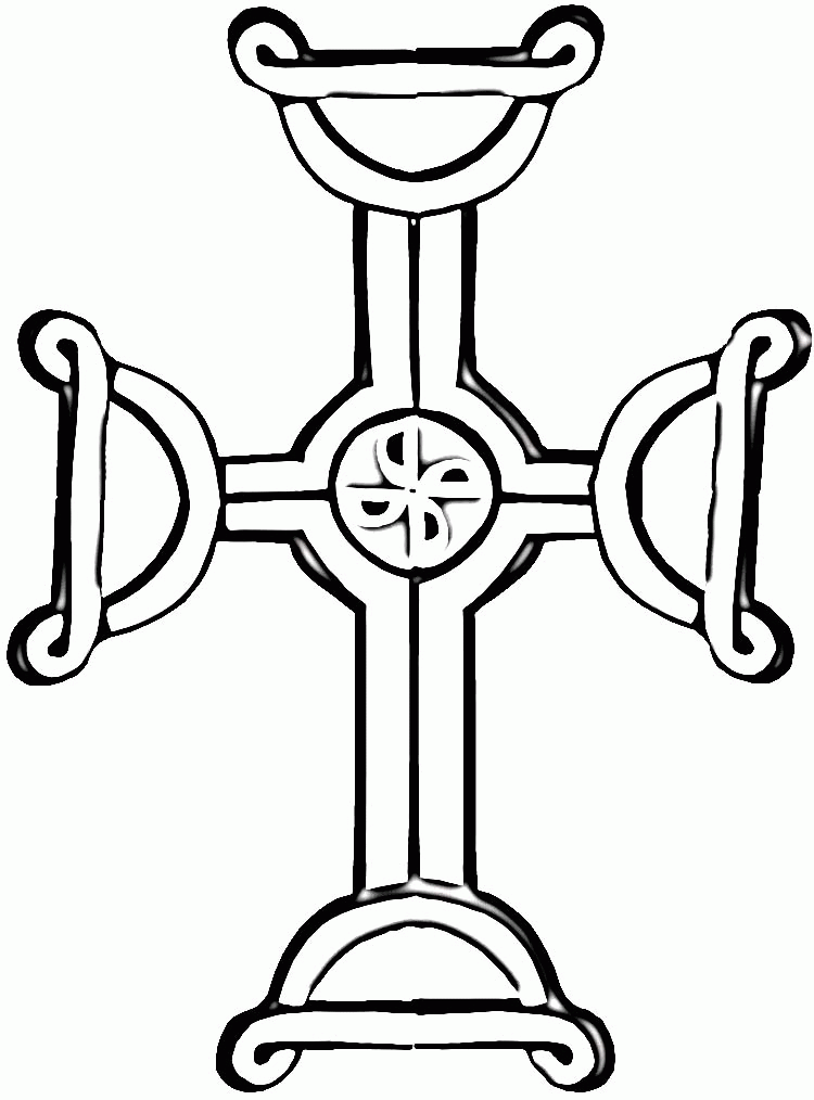 Celtic Cross Design Coloring Pages