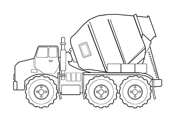 Cement Truck Coloring Pages