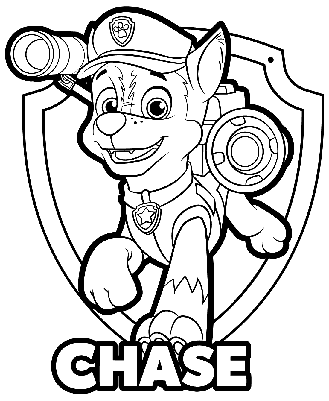 Chase - Paw Patrol Coloring Pages
