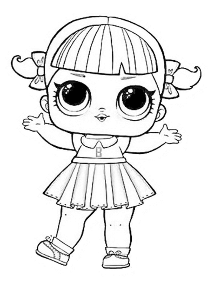 Cheer Captain Lol Dolls Coloring Pages
