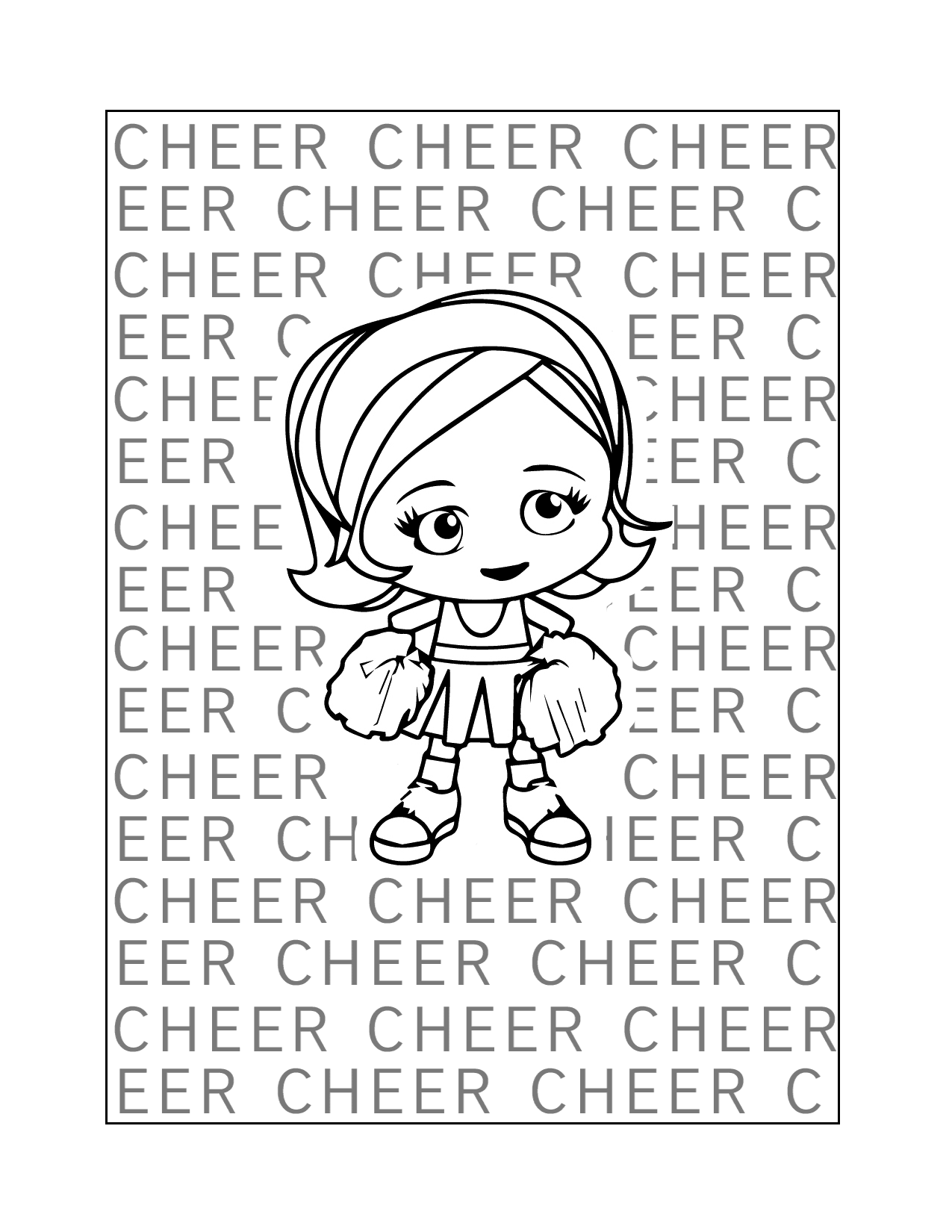 Cheer Coloring Page