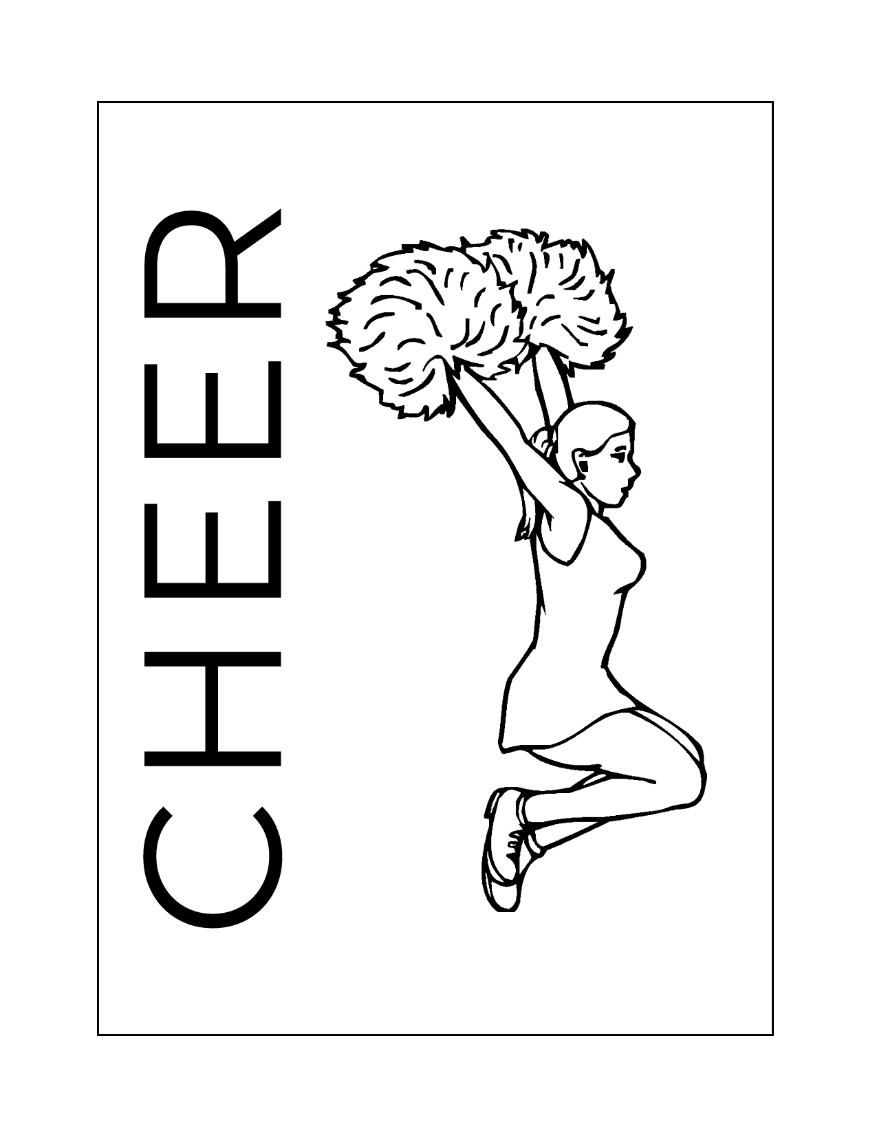 Cheer Coloring Sheet