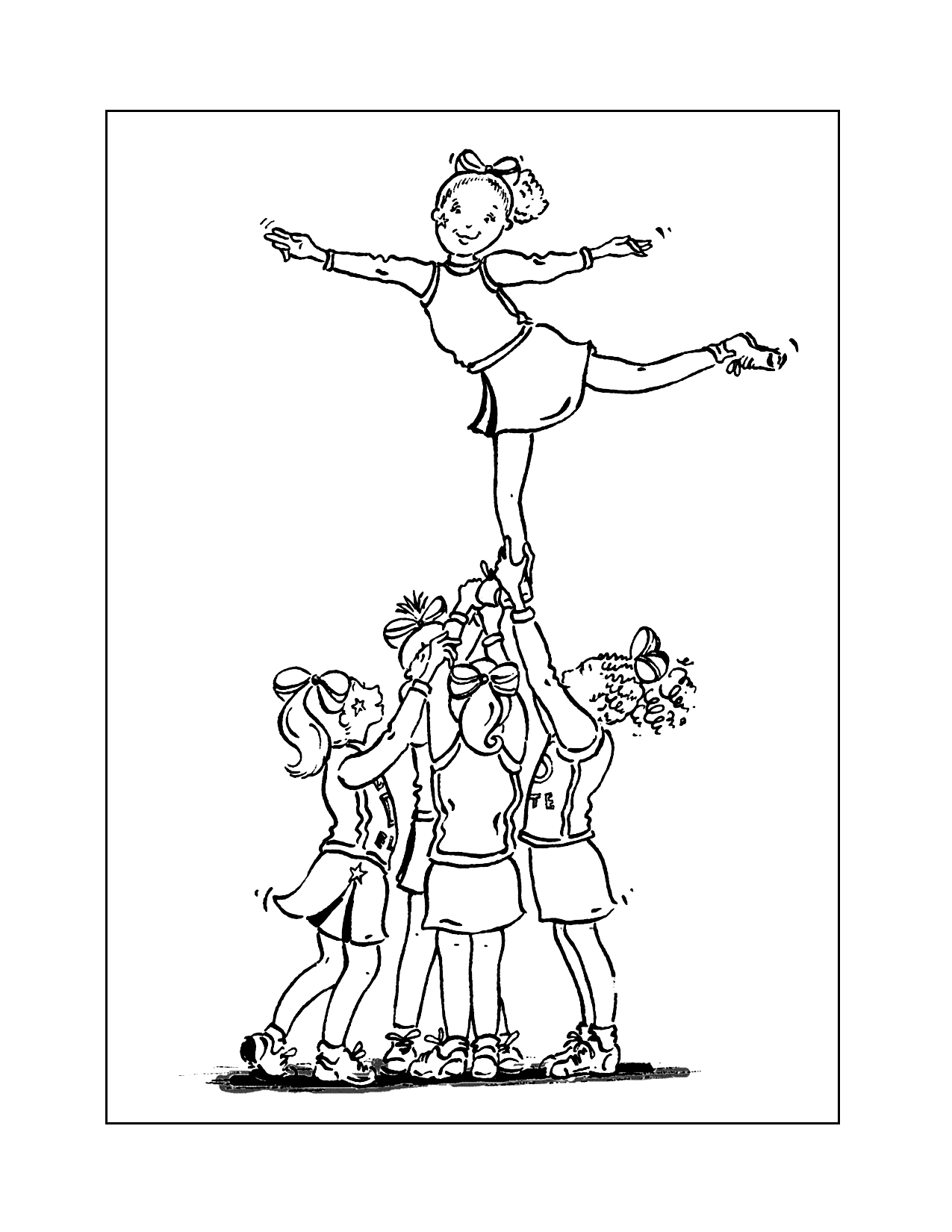 Cheer Flyer Coloring Page