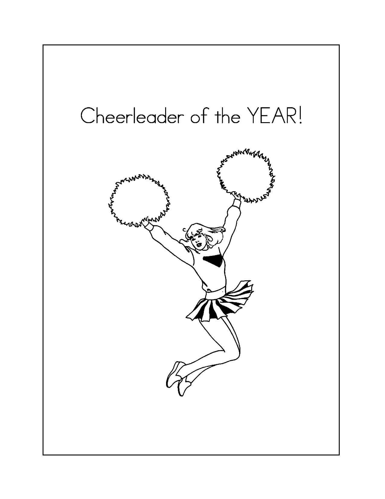 Cheerleader Of Theyear Printable Award