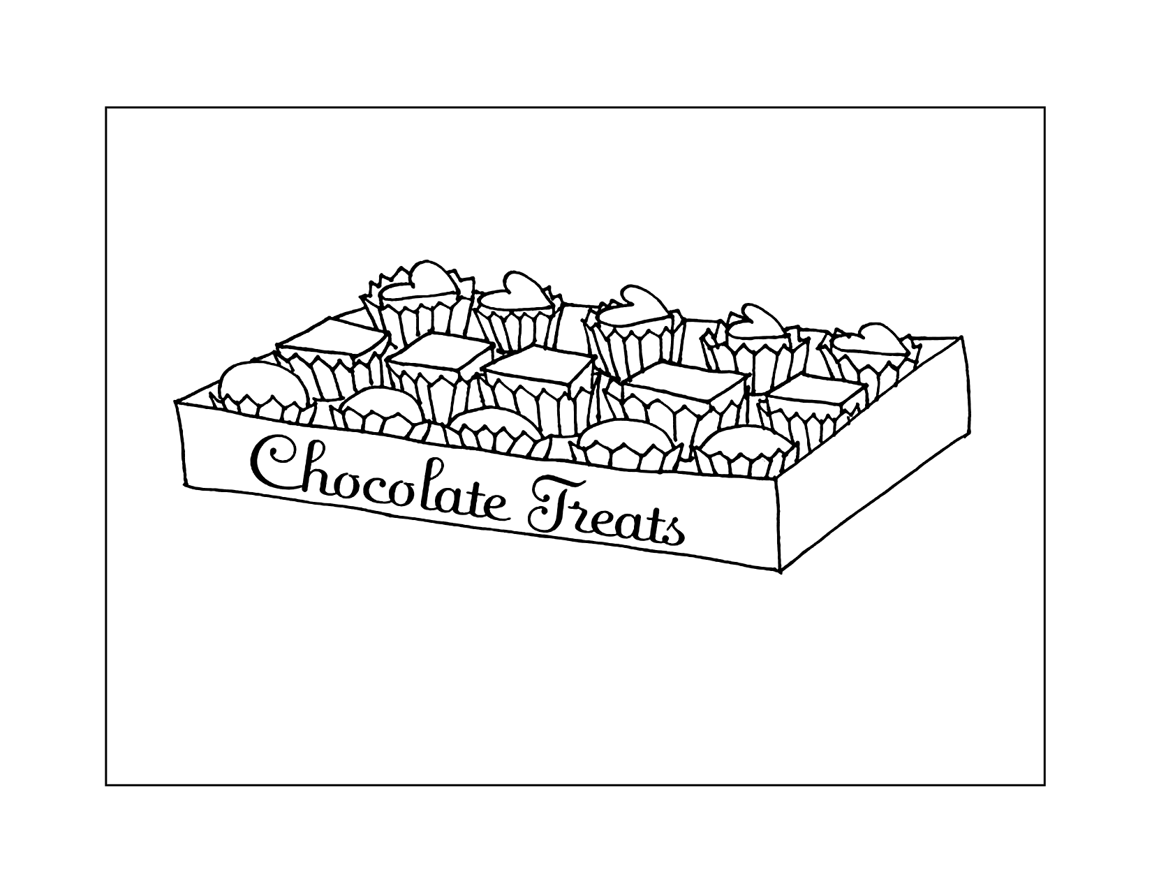 Chocolate Treats Coloring Page