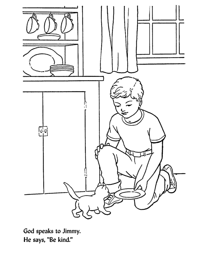 Christian Coloring Pages - Be Kind