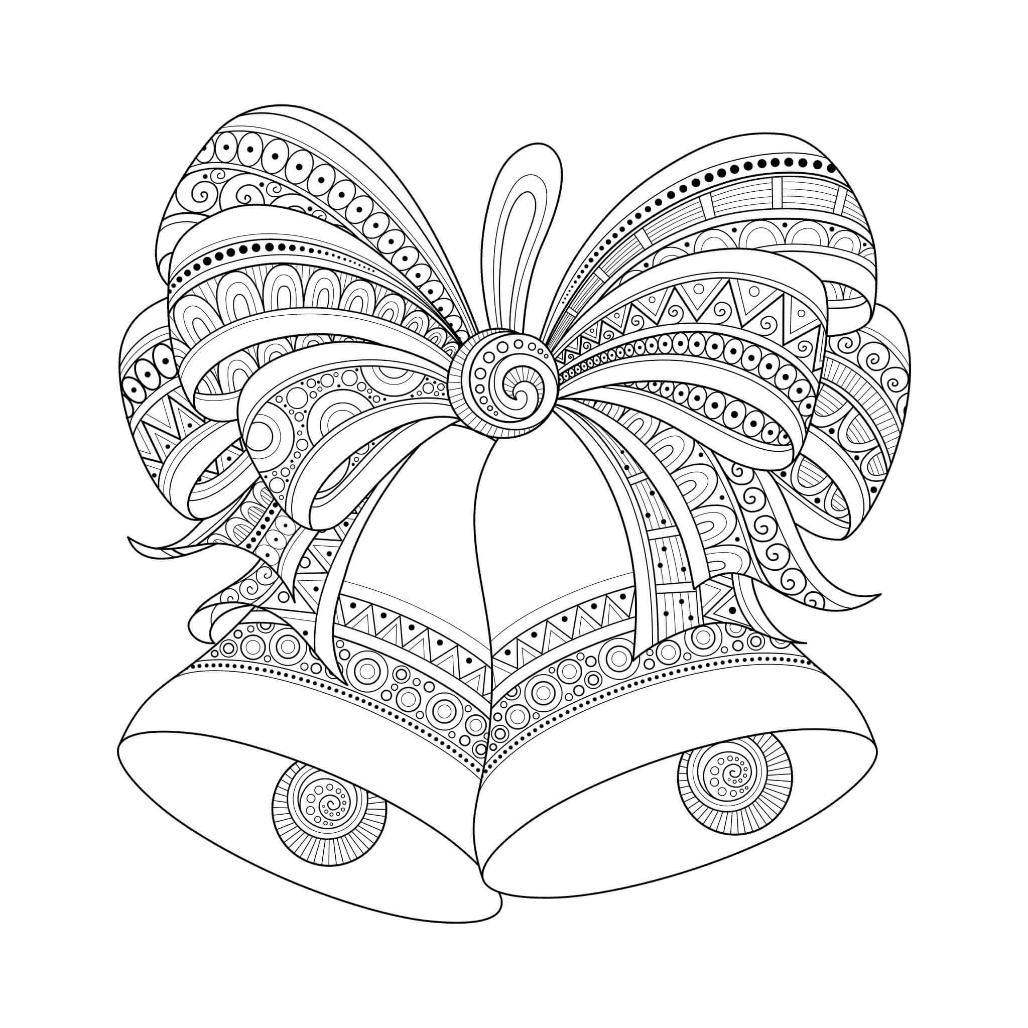 Christmas Bells Coloring Pages for Adults