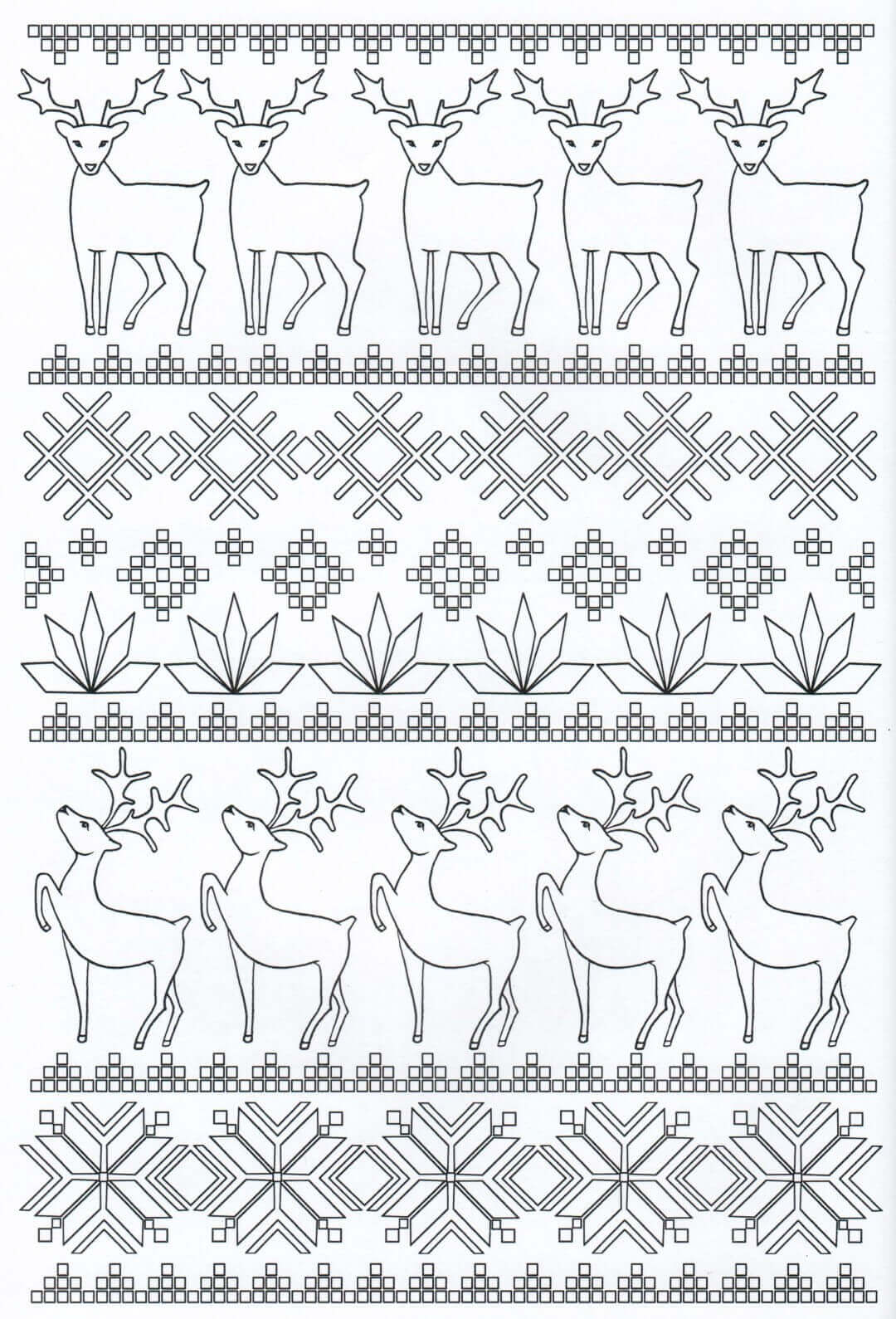 Christmas Pattern Coloring Pages for Adults