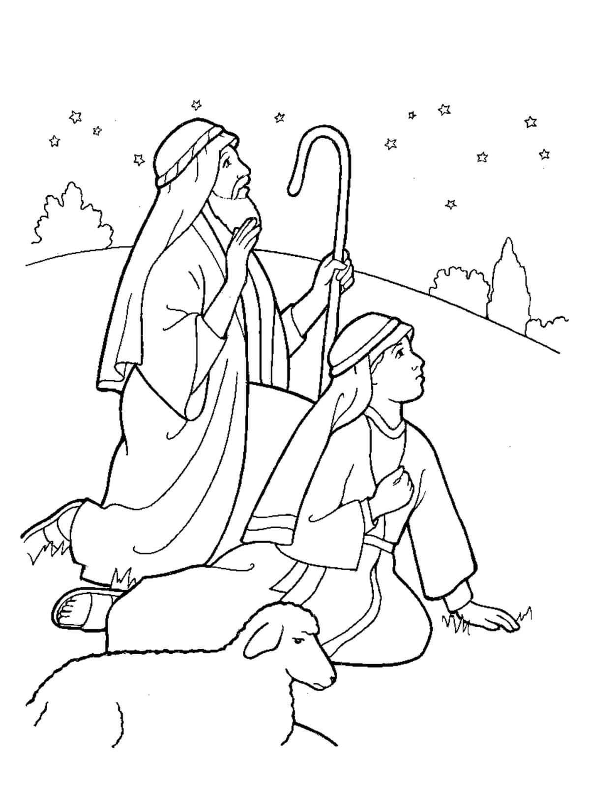 Christs Shepherds Coloring Page