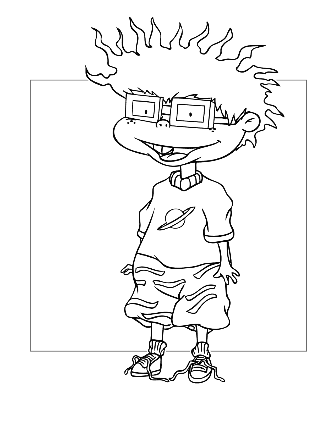 Chuckie Finster Rugrats Coloring Page