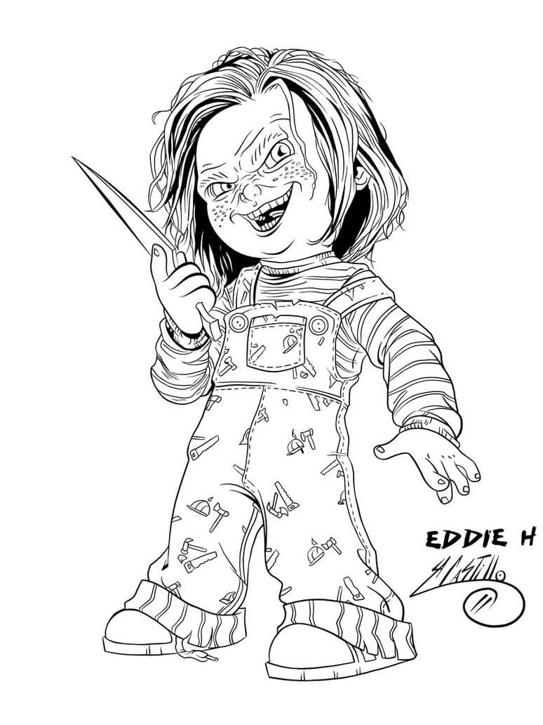 Chucky Doll Coloring Page