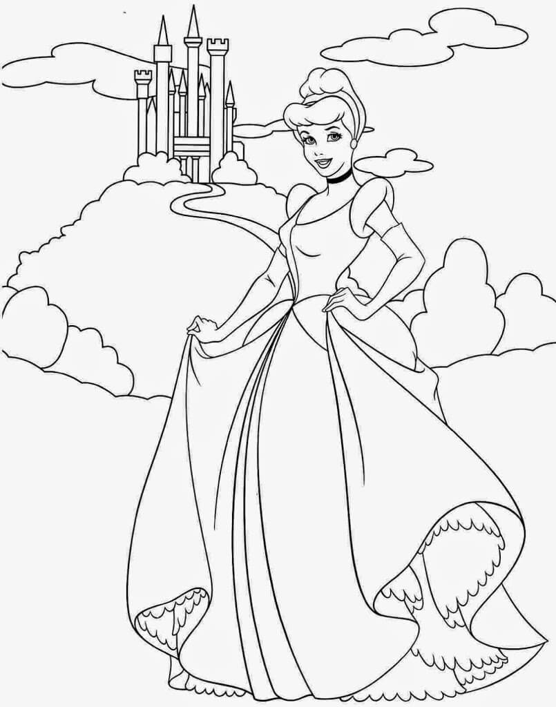 Cinderella Disney Princess Coloring Page