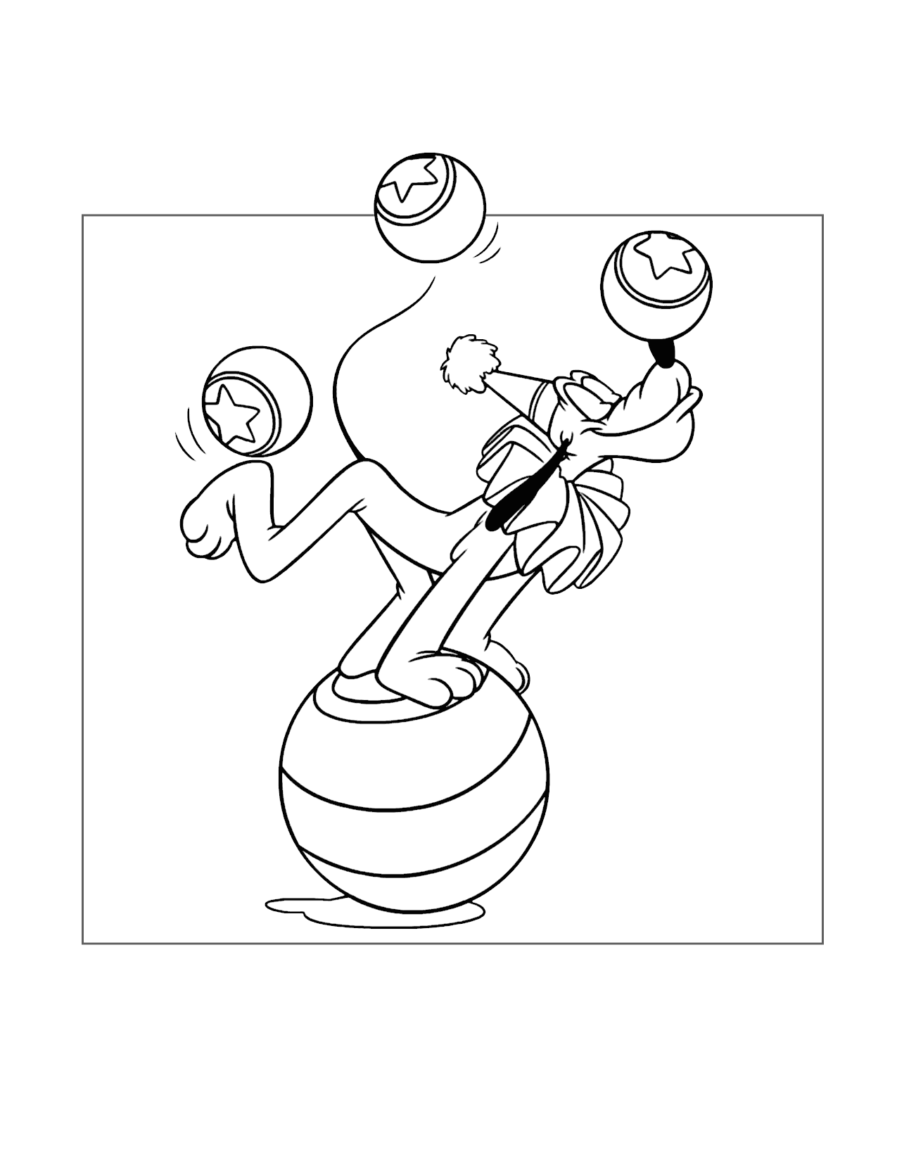 Circus Pluto Does Tricks Coloring Page