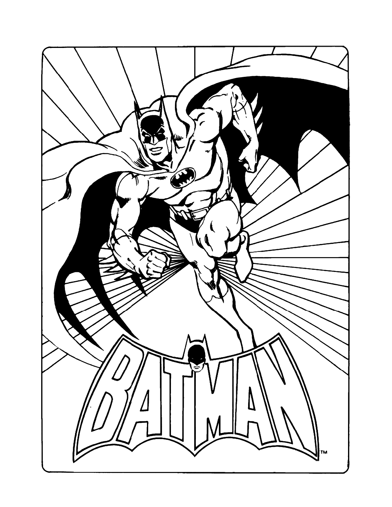 Classic Batman Coloring Page