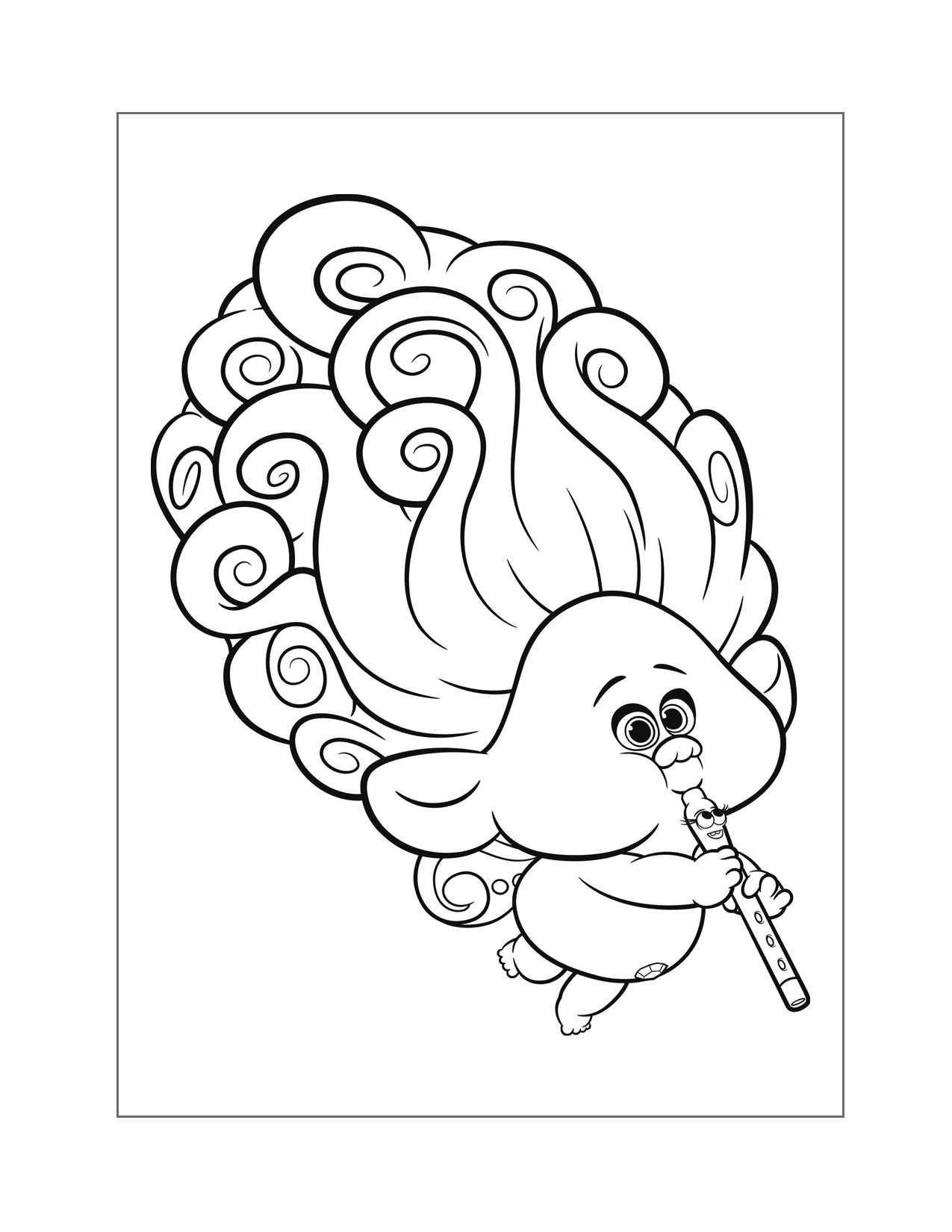 Classical Troll Coloring Page
