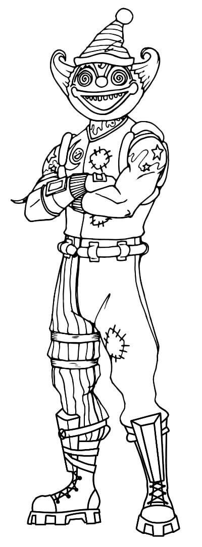 Clown Skin Fortnite Coloring Pages
