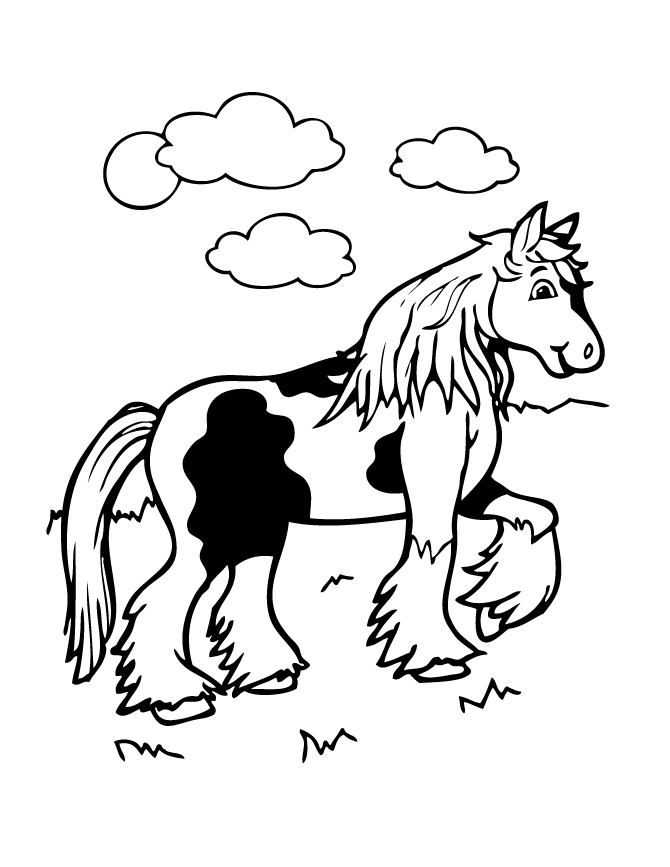 Clydesdale Pony Coloring Pages