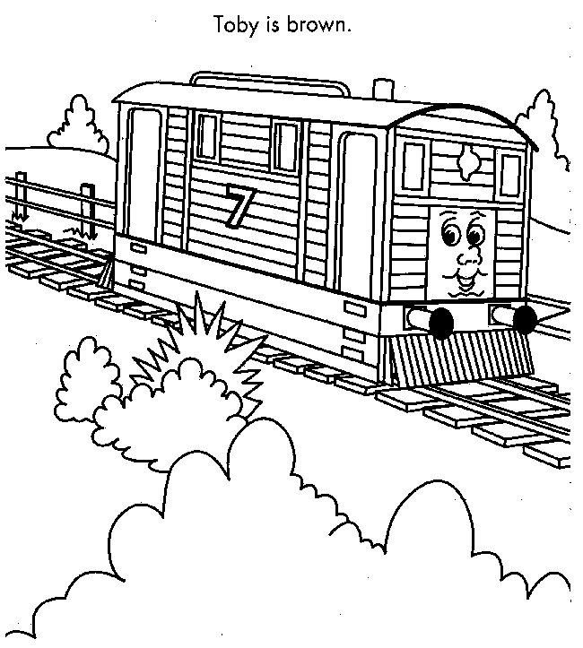 Color Toby - Thomas Coloring Page