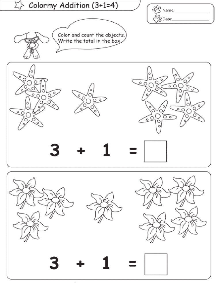 Color and Add Worksheet