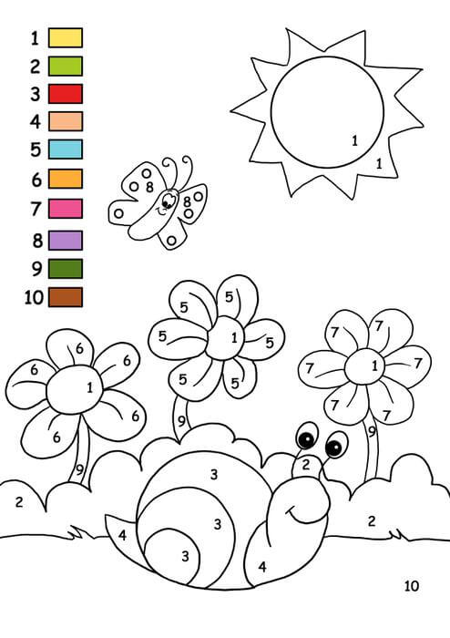 Color by Number for Preschool