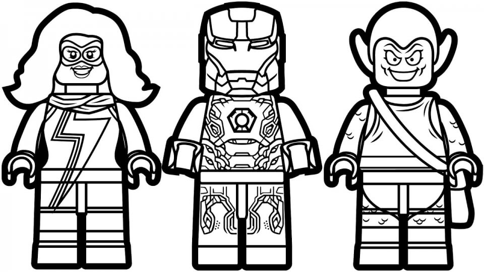 Coloring Pages For Boys Marvel Lego