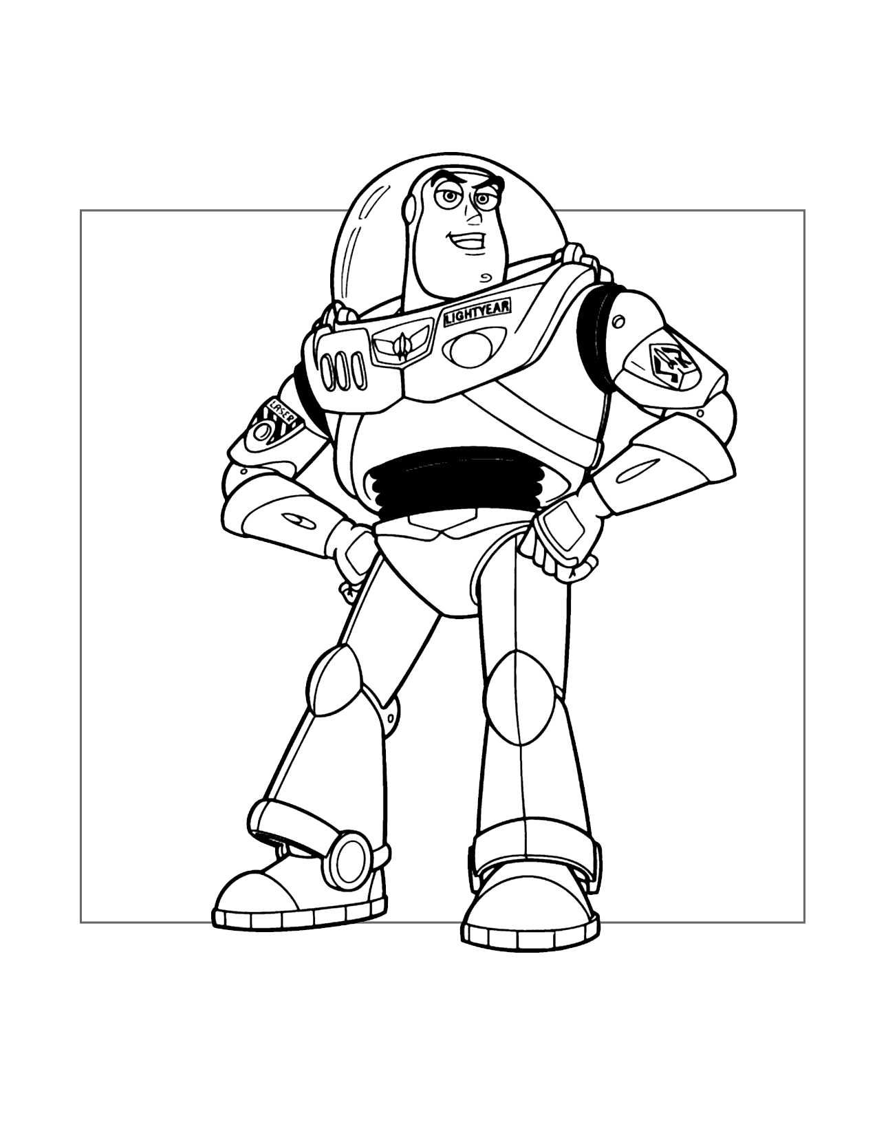 Confident Buzz Lightyear Coloring Page