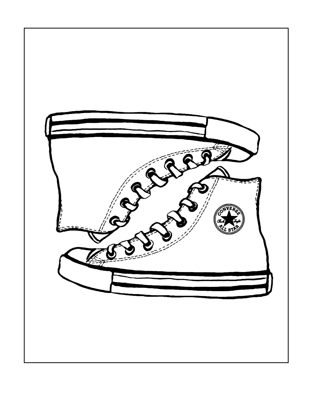 Converse High Tops Coloring Page